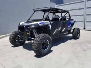 2017 Polaris® RZR XP® 4 1000 EPS White Lightning With Reflex Blue