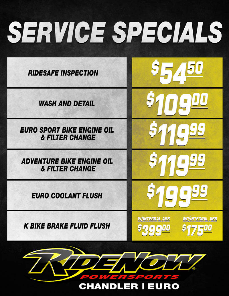 Euro Service Specials RideNow Chandler / Euro Arizona